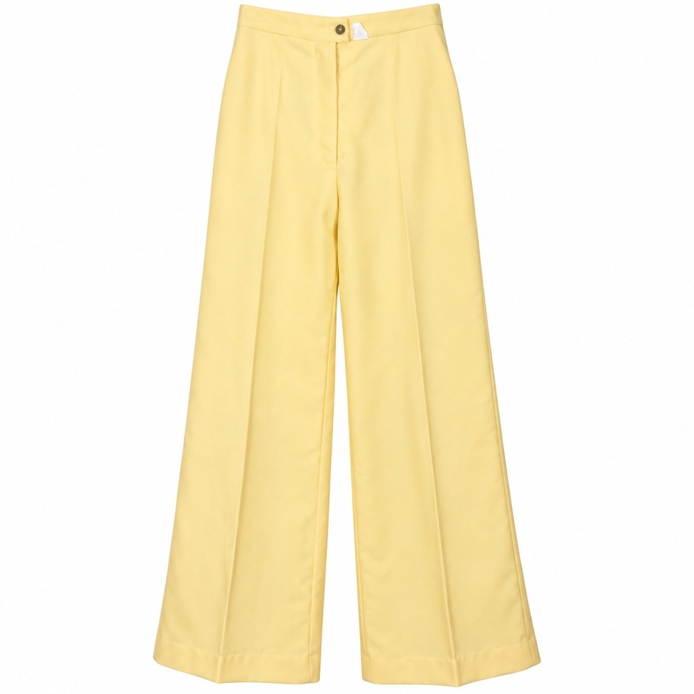 Vintage Wrangler Women's 9/10 Yellow High Waist Wide Leg Pants USA Made 70s
